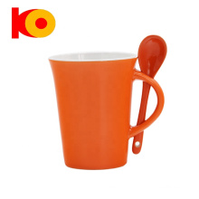 Food grade personalized coffee mug with spoon